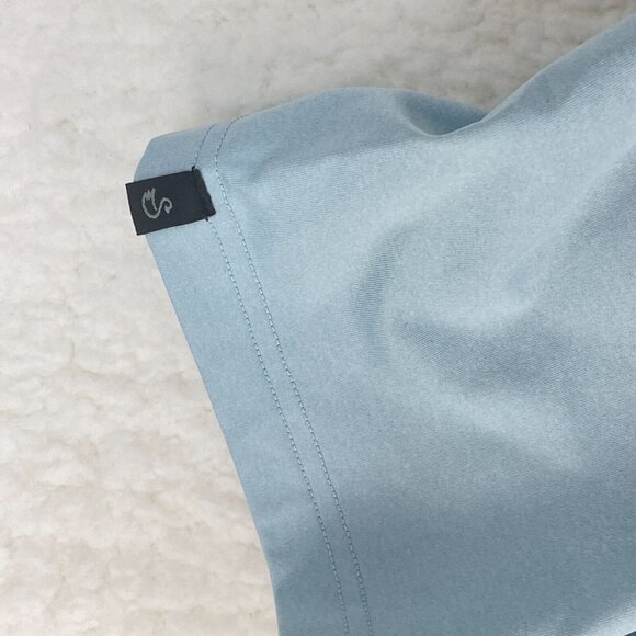 Swannies Men's Solid Blue Short Sleeve Athletic Golf Stretch Casual Polo Size XL - Picture 4 of 12